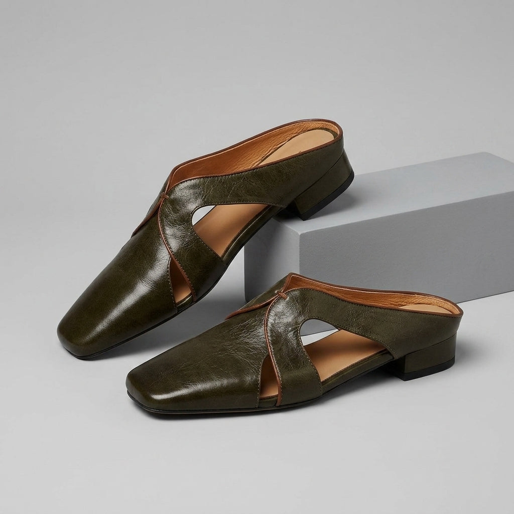 Lori Cutout Square Toe Mule