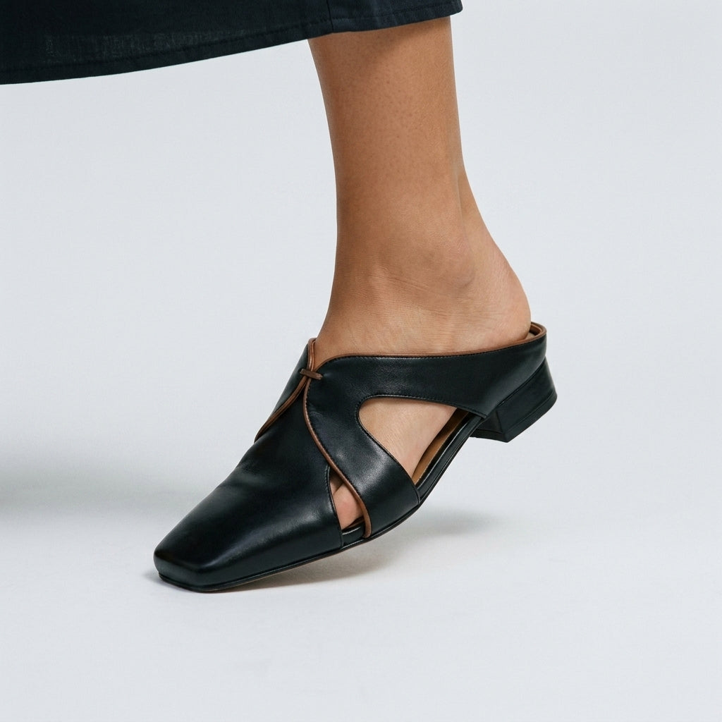 Lori Cutout Square Toe Mule