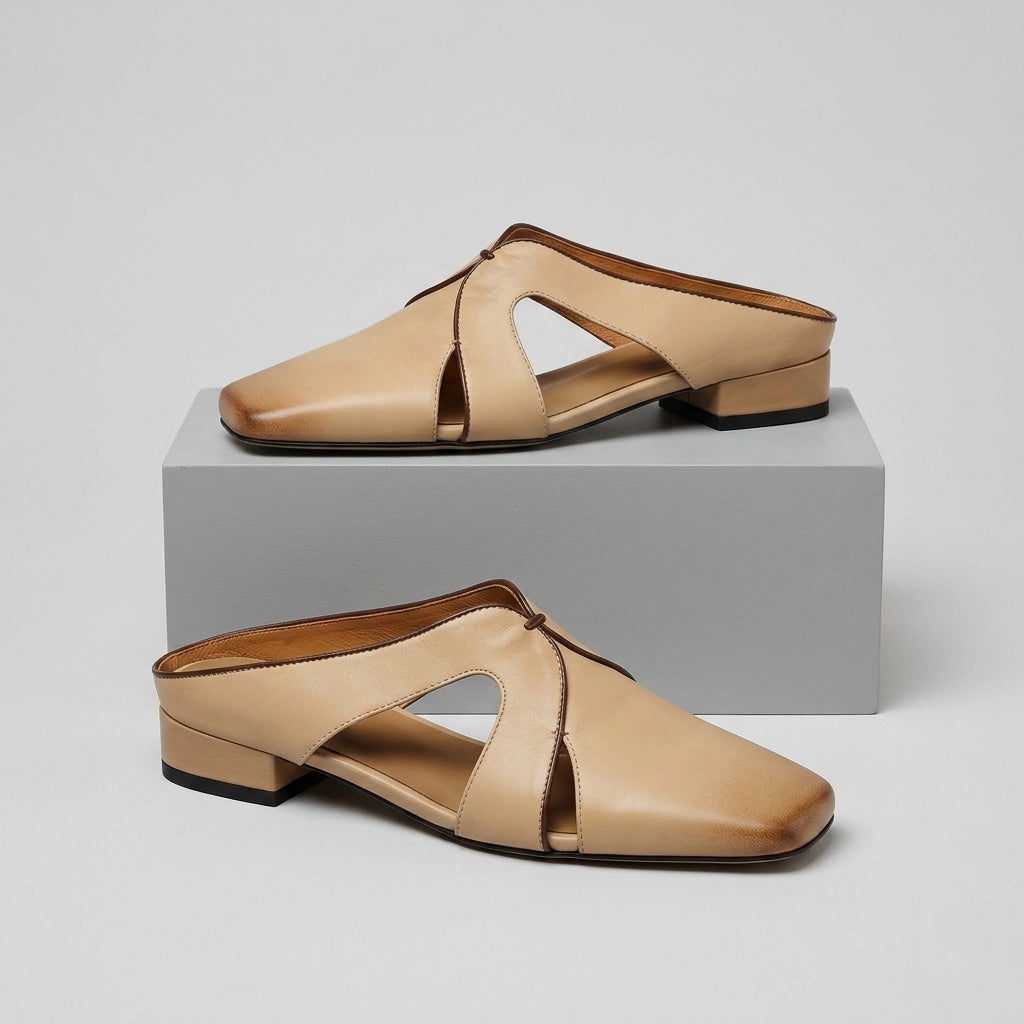 Lori Cutout Square Toe Mule