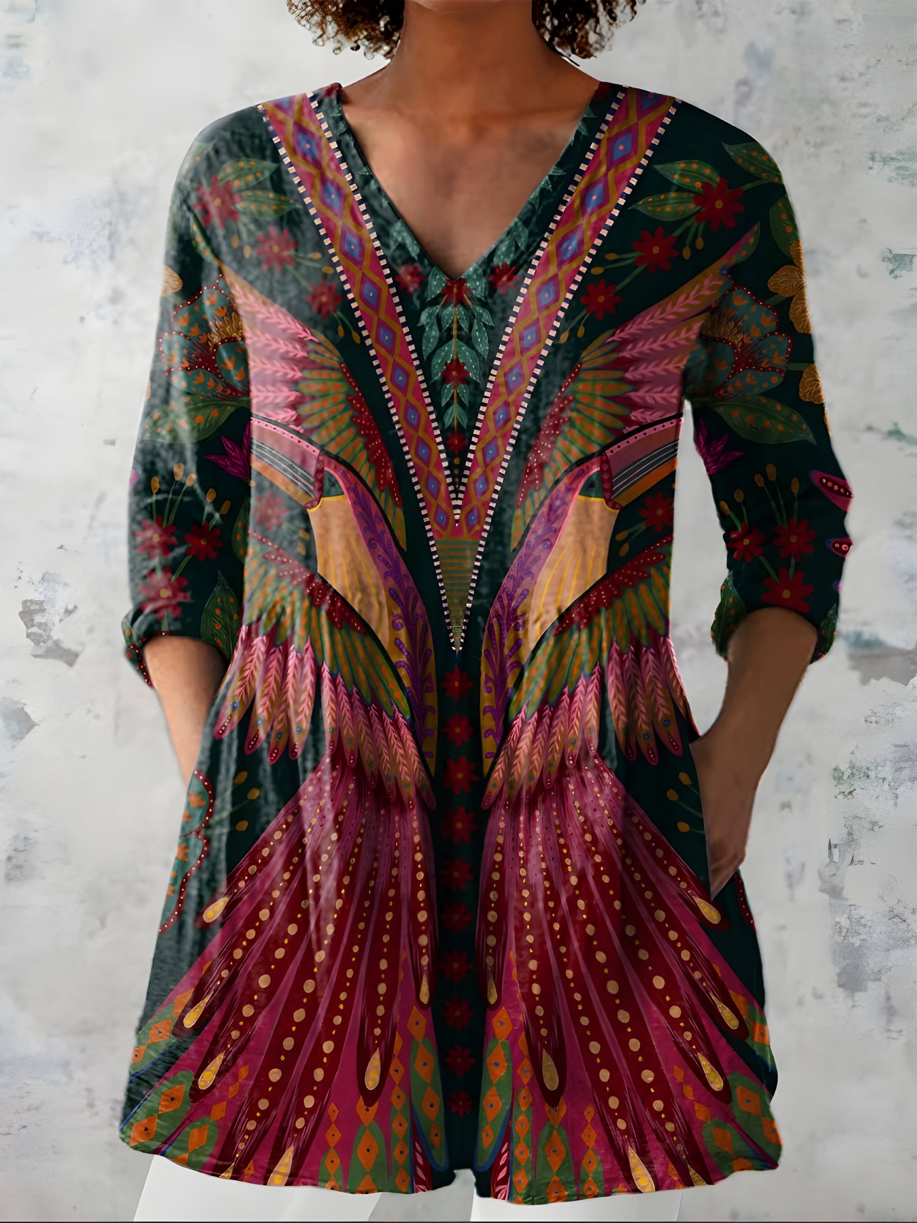Jayla | Long Blouse with V-Neck