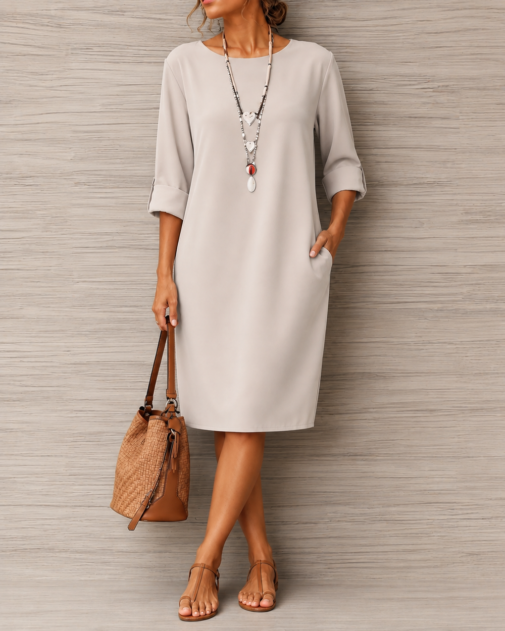 ODETTE | TUMMY-CONTOURING MIDI DRESS