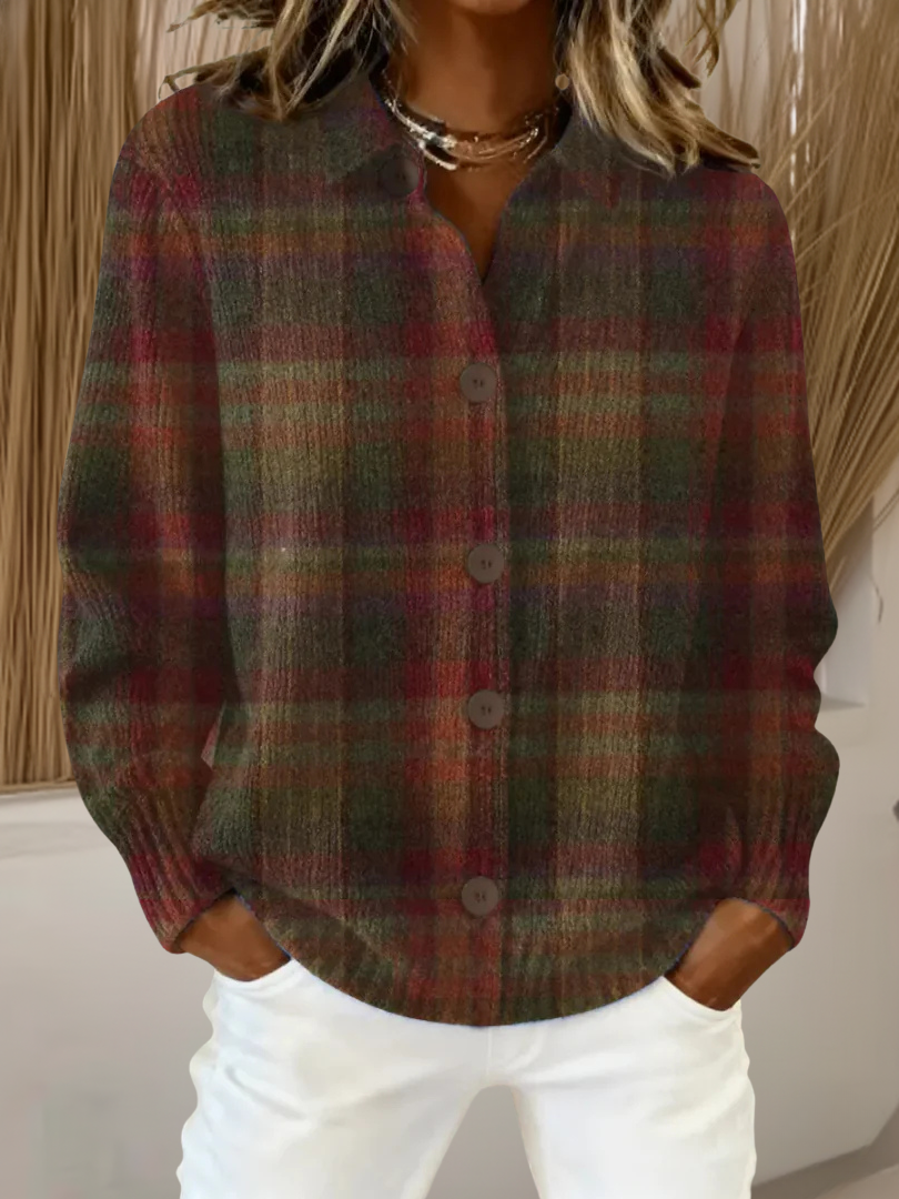 Marianne | Rustic Plaid Cardigan