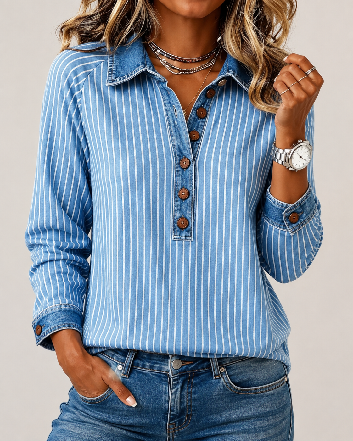 Tamsin™ | Relaxed Contrast-Detail Top