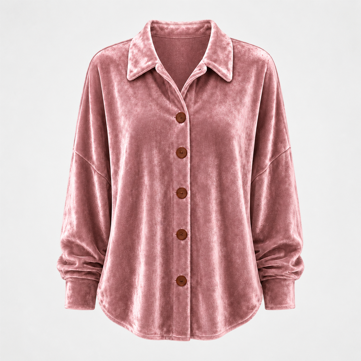 Sofia™ | Velvet Button-Front Shirt