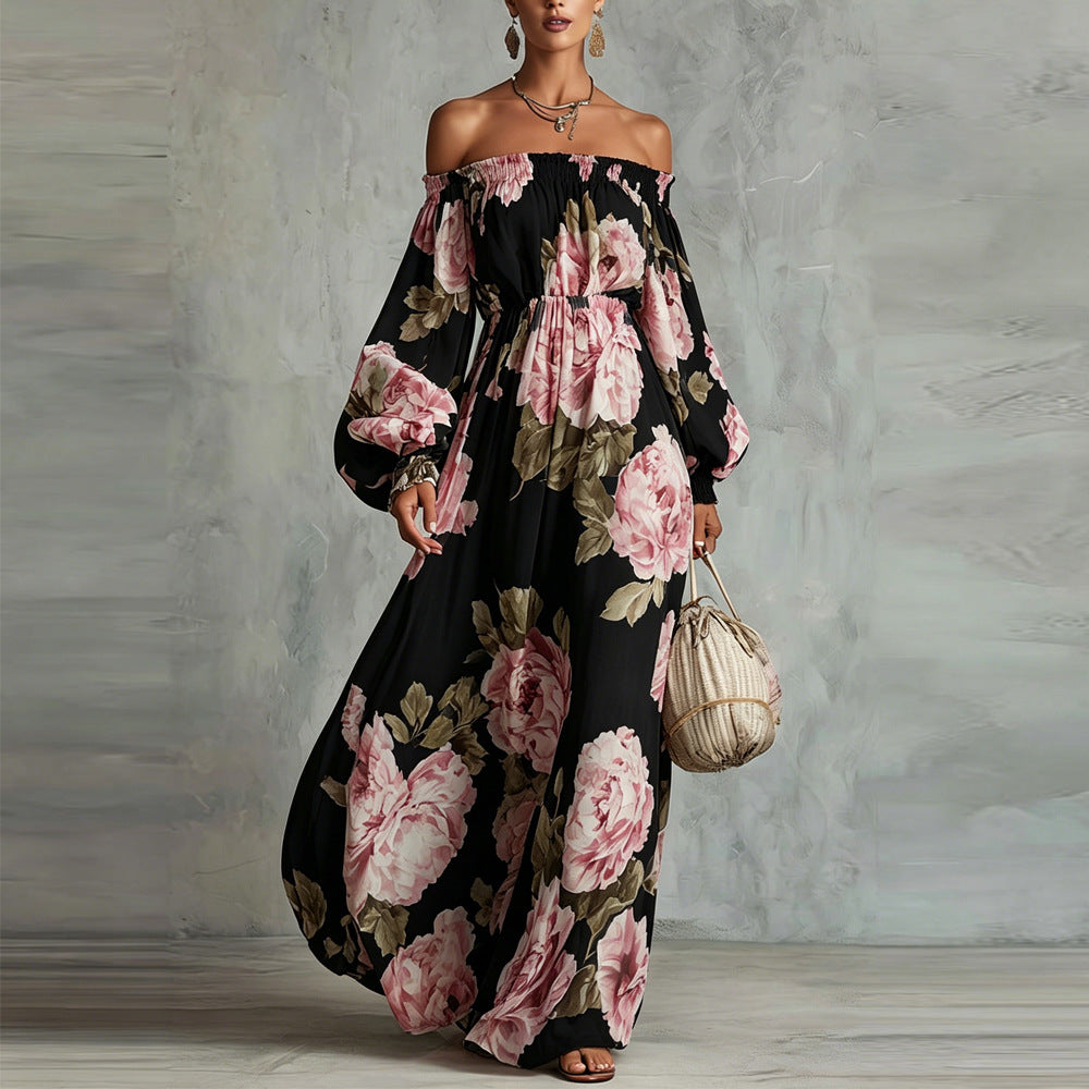 PAYTON | OFF-SHOULDER FLORAL MAXI DRESS