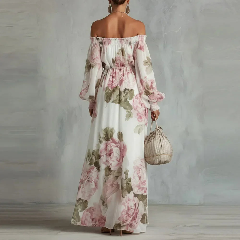PAYTON | OFF-SHOULDER FLORAL MAXI DRESS