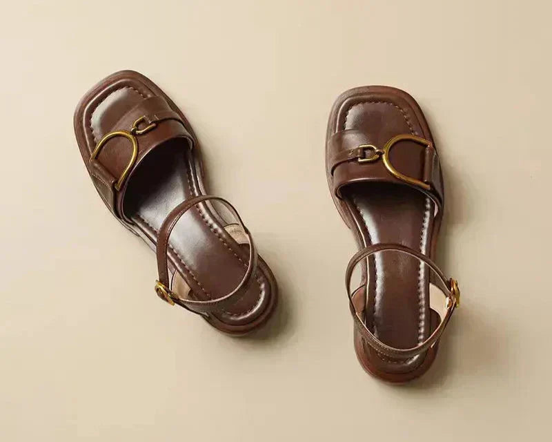 Amara | Buckled Flat Sandals