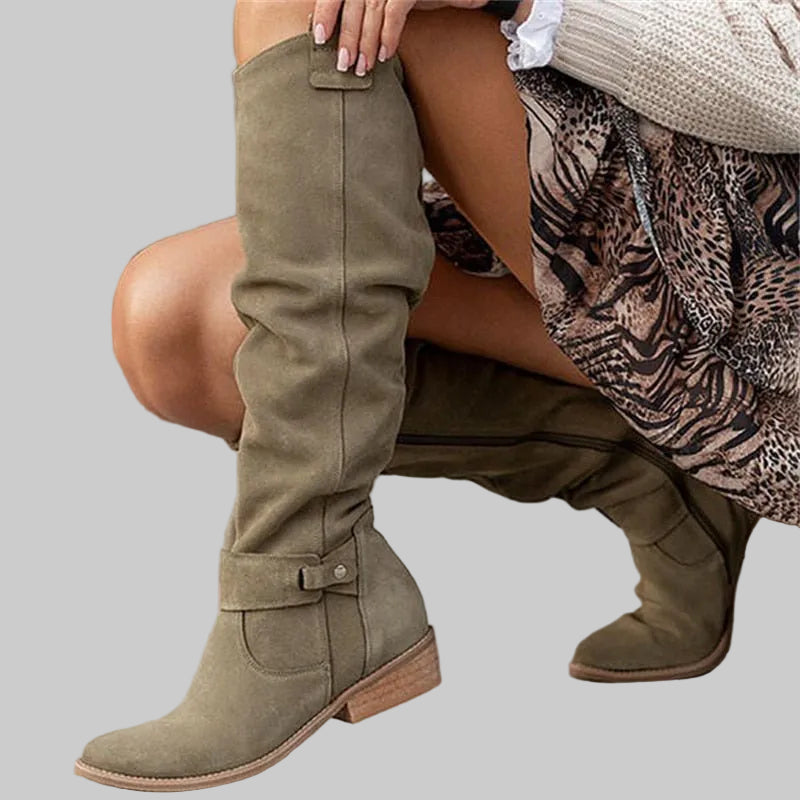 Women's Versatile Flat Knee High Boots