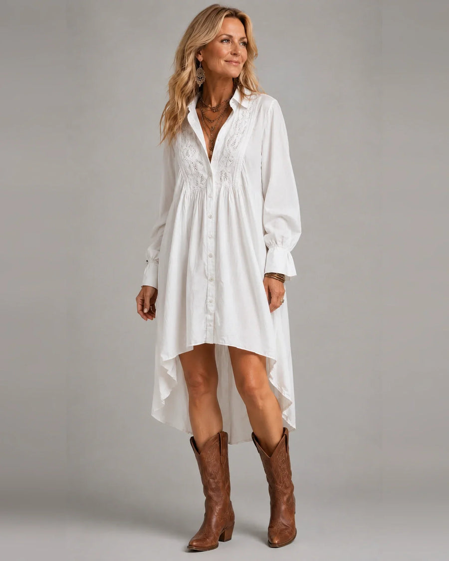 Lucia | Lace Detail Shirt Dress