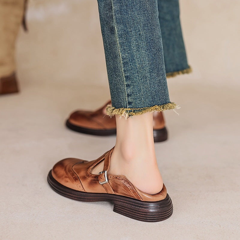 Risla™ | Leather Mary Janes