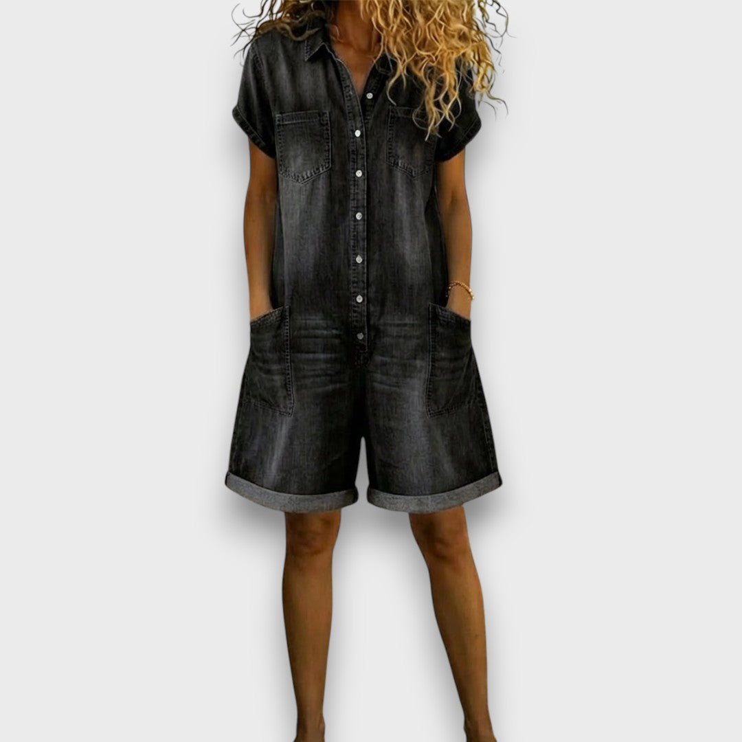 Jasmine Vintage Short Overalls