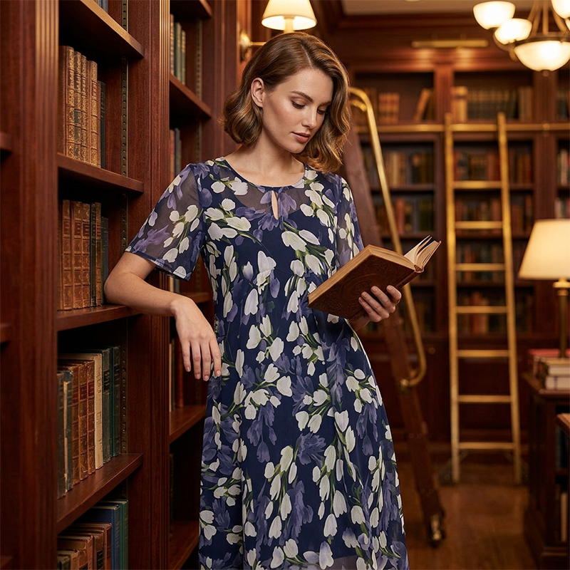 Celeste™ Floral Chiffon Dress