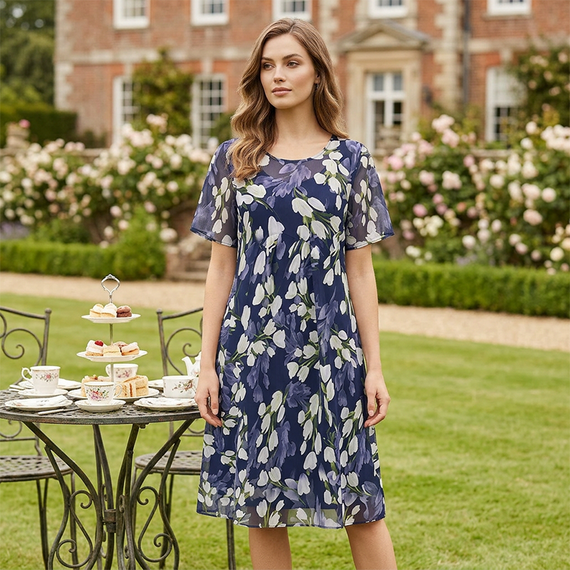 Celeste™ Floral Chiffon Dress